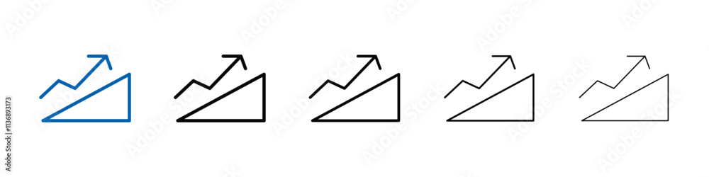 Aufkleber uphill icon outline vector logo for web ui