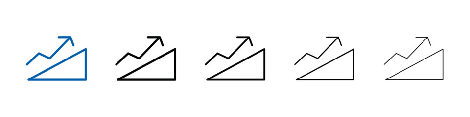 Uphill icon Outline vector logo for web ui