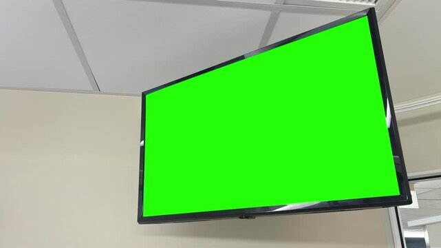 A Green Screen TV in hospital ICU Surgery Prep Room