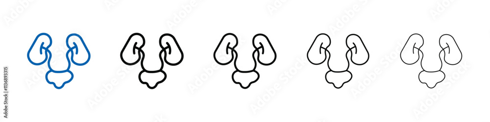 Poster urinary system icon outline vector logo for web ui