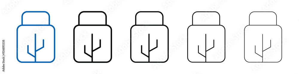 Poster usb icon outline vector logo for web ui