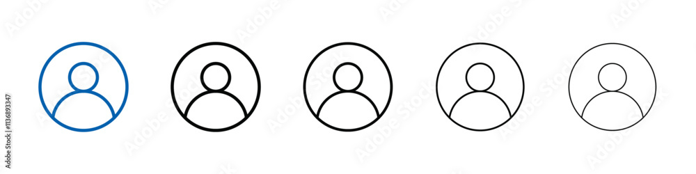 Poster User icon Outline vector logo for web ui