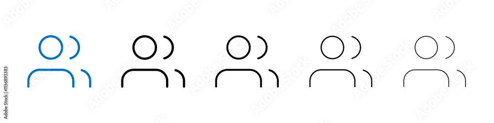 Poster users icon outline vector logo for web ui