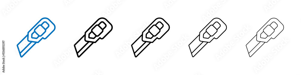 Poster Utility knife icon Outline vector logo for web ui