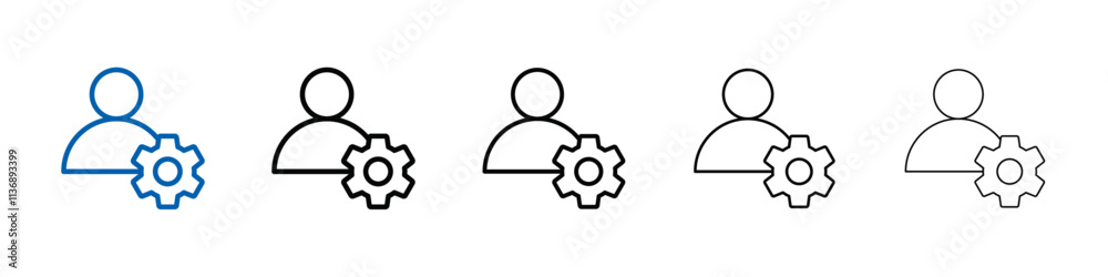 Poster User Management Icon Outline vector logo for web ui