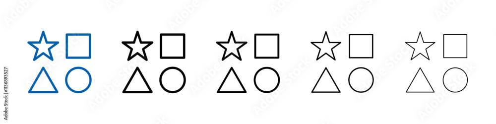 Poster variety icon outline vector logo for web ui