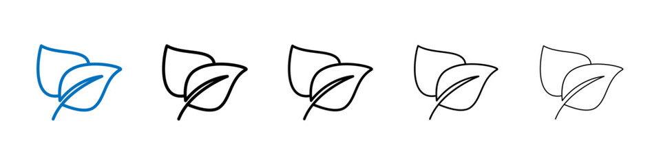 Vegan icon Outline vector logo for web ui