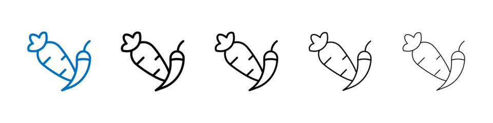 Vegetable icon Outline vector logo for web ui