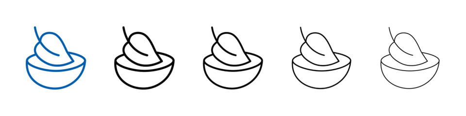 Vegetarian food icon Outline vector logo for web ui