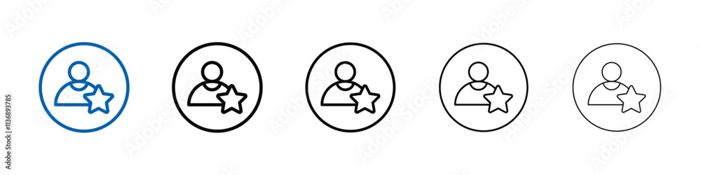 Poster vip person icon outline vector logo for web ui
