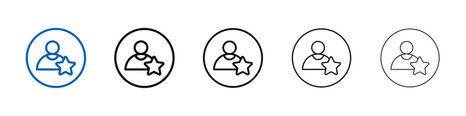 vip person icon Outline vector logo for web ui