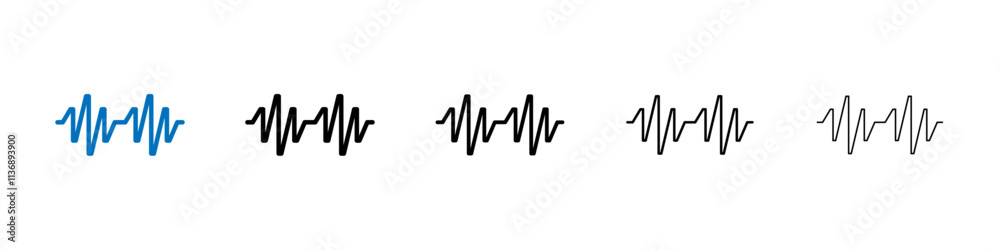Poster voice icon outline vector logo for web ui