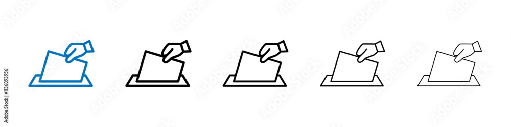 Poster Voting icon Outline vector logo for web ui