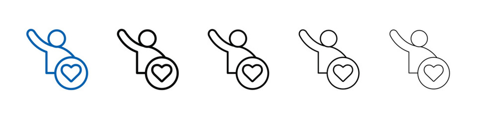 Volunteer icon Outline vector logo for web ui