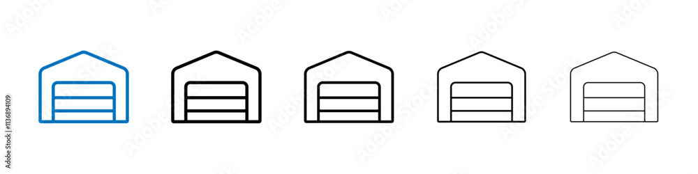 Poster Warehouse icon Outline vector logo for web ui