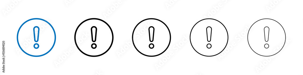Poster warning icon outline vector logo for web ui