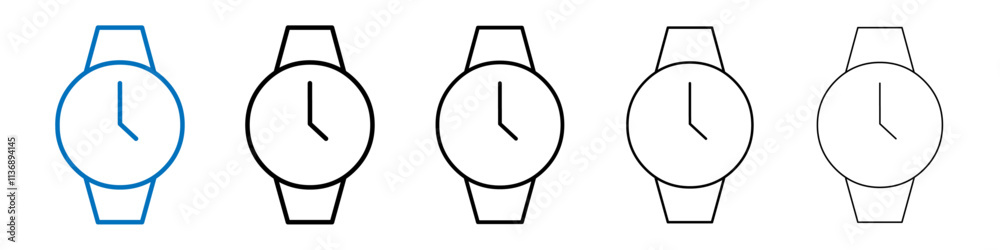 Poster watch icon outline vector logo for web ui