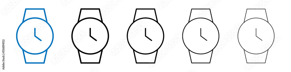 Poster Watch Icon Outline vector logo for web ui