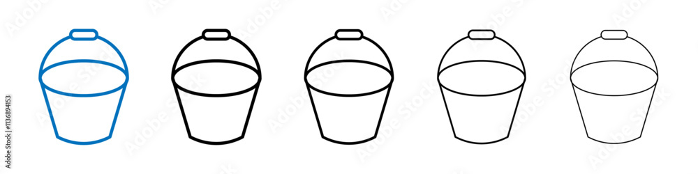 Poster Water bucket icon Outline vector logo for web ui