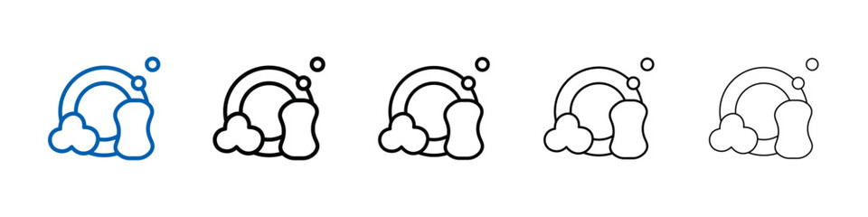 Washing plate icon Outline vector logo for web ui