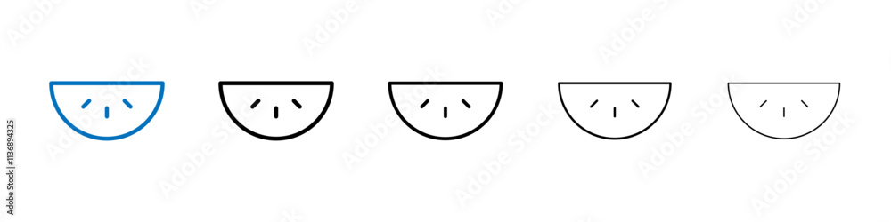Poster watermelon icon outline vector logo for web ui