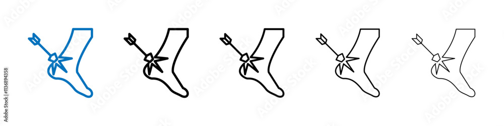 Poster weakness icon outline vector logo for web ui