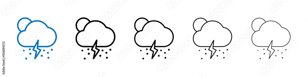 Aufkleber weather icon outline vector logo for web ui