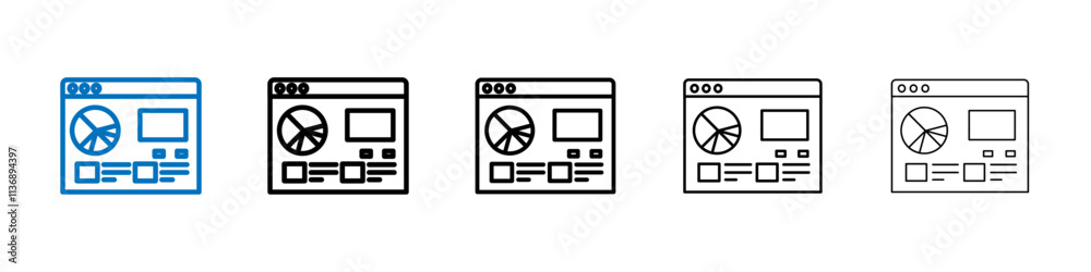 Poster Web page icon Outline vector logo for web ui