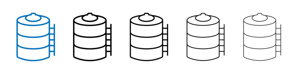 Water tank icon Outline vector logo for web ui