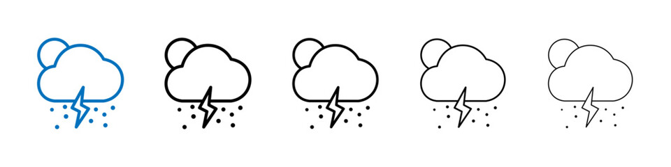 Weather Icon Outline vector logo for web ui