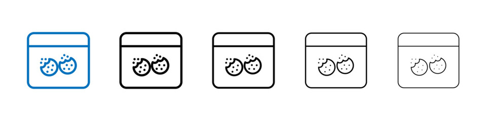 Web Cookies icon Outline vector logo for web ui