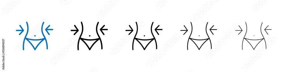 Poster weight loss icon outline vector logo for web ui