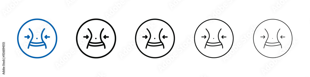 Poster weight loss icon outline vector logo for web ui