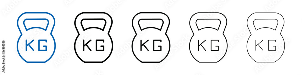 Poster weight kilogram icon outline vector logo for web ui