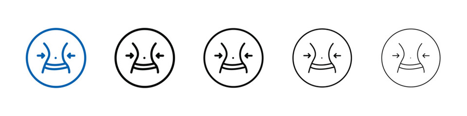 Weight loss icon Outline vector logo for web ui