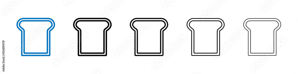 Poster White bread icon Outline vector logo for web ui