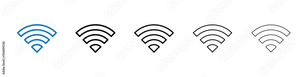 Poster wifi icon outline vector logo for web ui