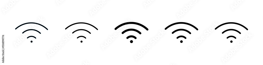 Poster Wifi signal icon Outline vector logo for web ui