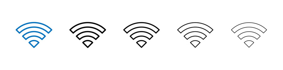 Wifi icon Outline vector logo for web ui