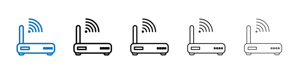 Wifi modem icon Outline vector logo for web ui