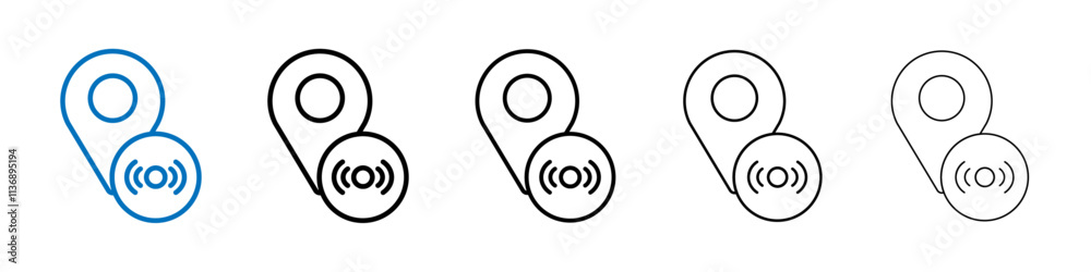 Poster You are Here Pointer Icon Outline vector logo for web ui