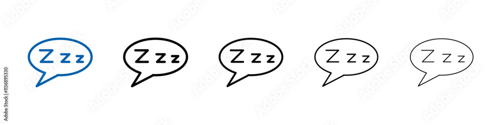 Poster Zzz icon Outline vector logo for web ui