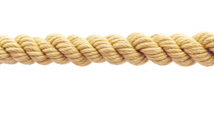 Straight rope, isolated on transparent background