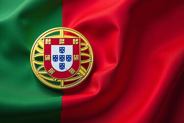 bitcoin portugal cryptocurrency concept representing national digital flag