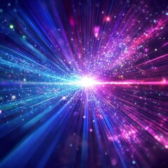 Naklejka premium Vibrant Quantum Internet Communication in Futuristic Cyber Concept