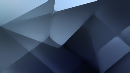 Fototapeta premium Abstract background of rounded geometric shapes in blue hues. High resolution full frame modern background with copy space.