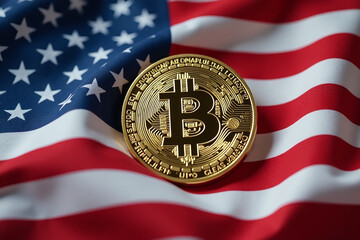 american flag bitcoin symbolize patriotism digital wealth modern times together