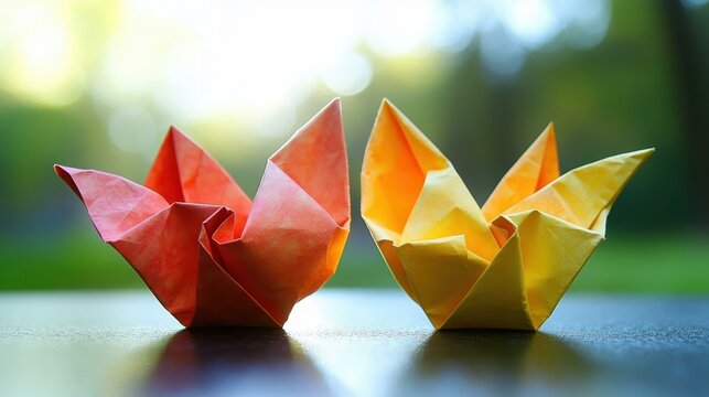 Site reliability engineering empathetic Psychological safety Self-compassion Mental coach timeboxing Papernest Telegram channel Giftee Floship Two colorful orange and yellow paper origami swans float