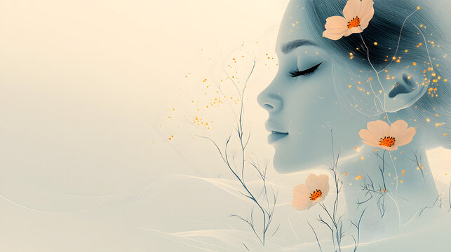 Conceptual digital artwork for beauty and wellness themes.