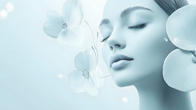 portrait of a woman with a flower